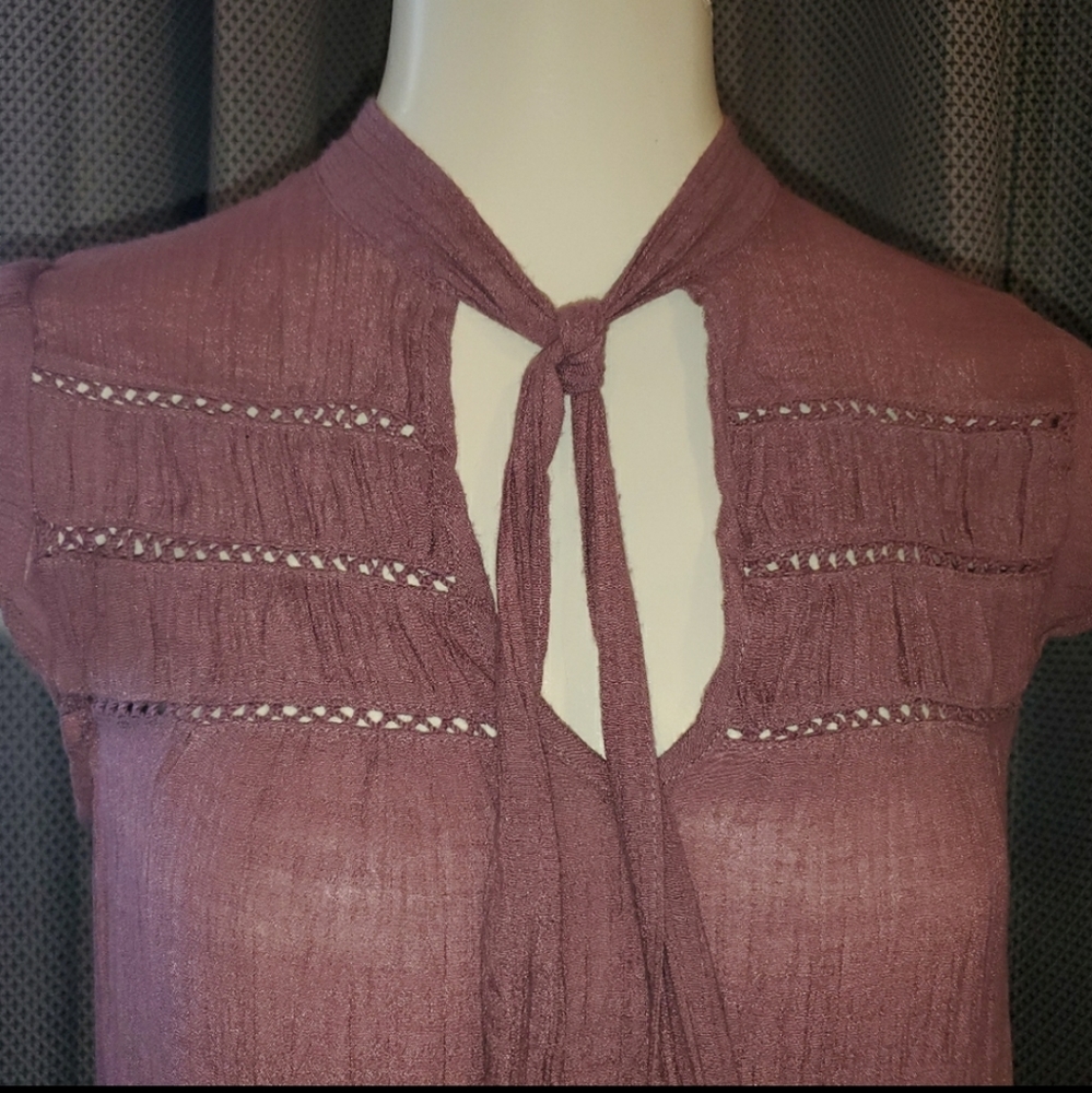 OLM. Blush Cotton Gauze Blouse SZ-S